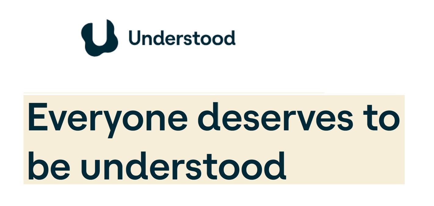 A poster that says everyone deserves to be understood
