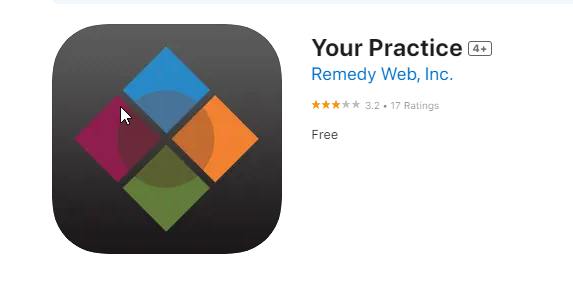 An app icon for your practice by remedy web inc.