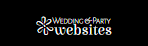 WeddingPartyWebsites logo in white on a black background
