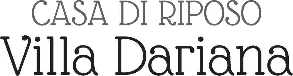 Logo reading “Casa di Riposo Villa Dariana” in gray and black text