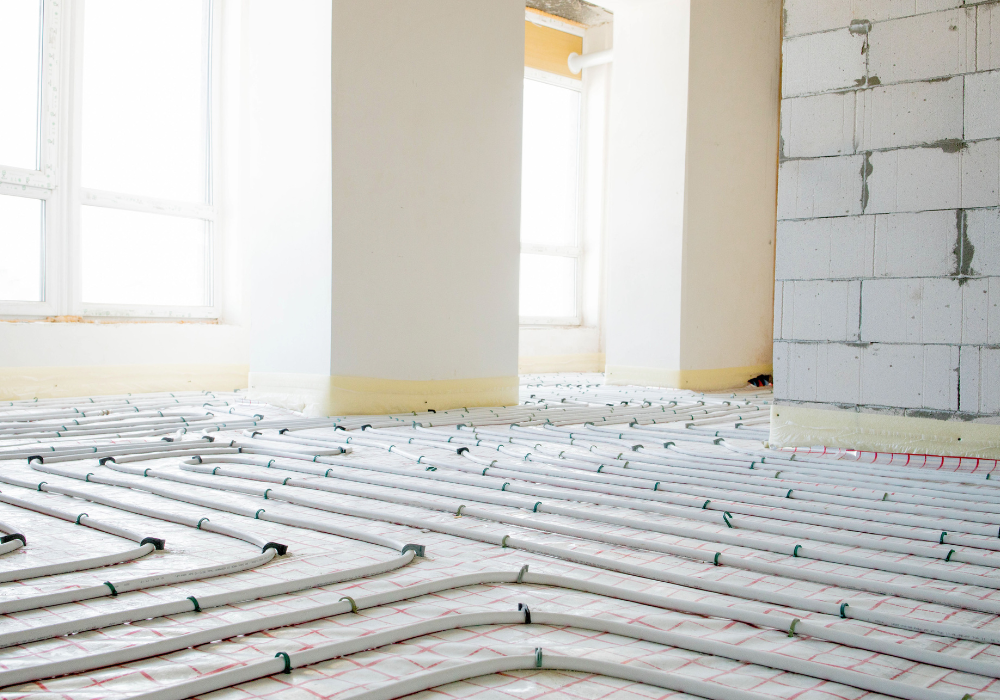 underfloor heating for a level access bathroom