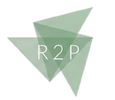 Logo geometrico verde con triangoli sovrapposti e la scritta