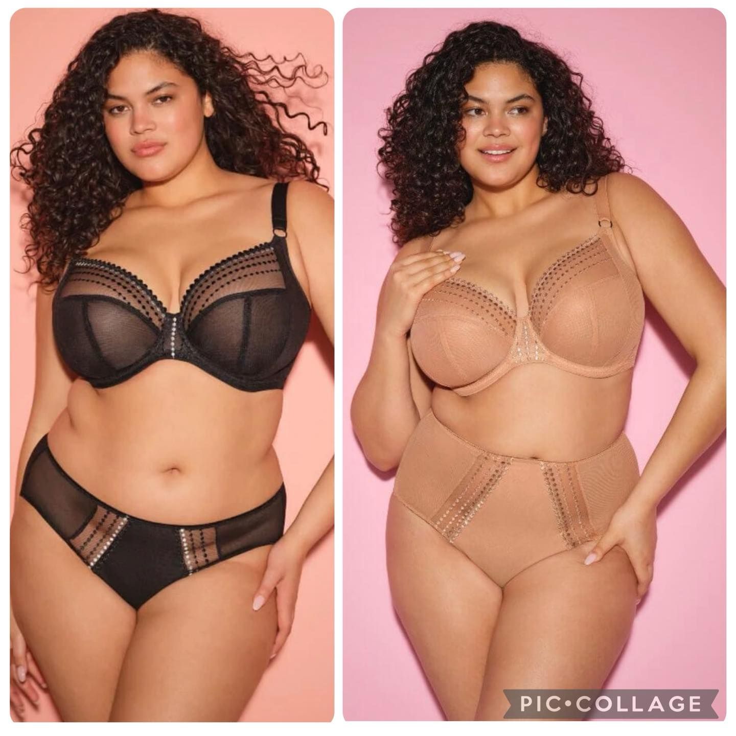 A Side-by-side Collage Showing Two Styles of Matching Lingerie Sets — La Bra Boutique in Rockhampton, QLD
