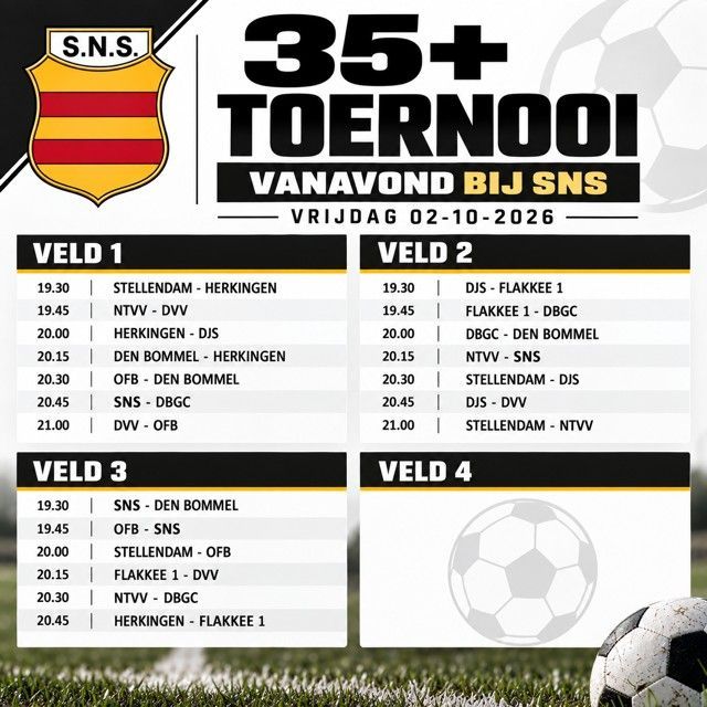 35+ toernooi bij vv sns