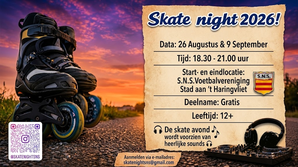 Eerste editie SkateNight! bij SNS-Sportcomplex Den Berg