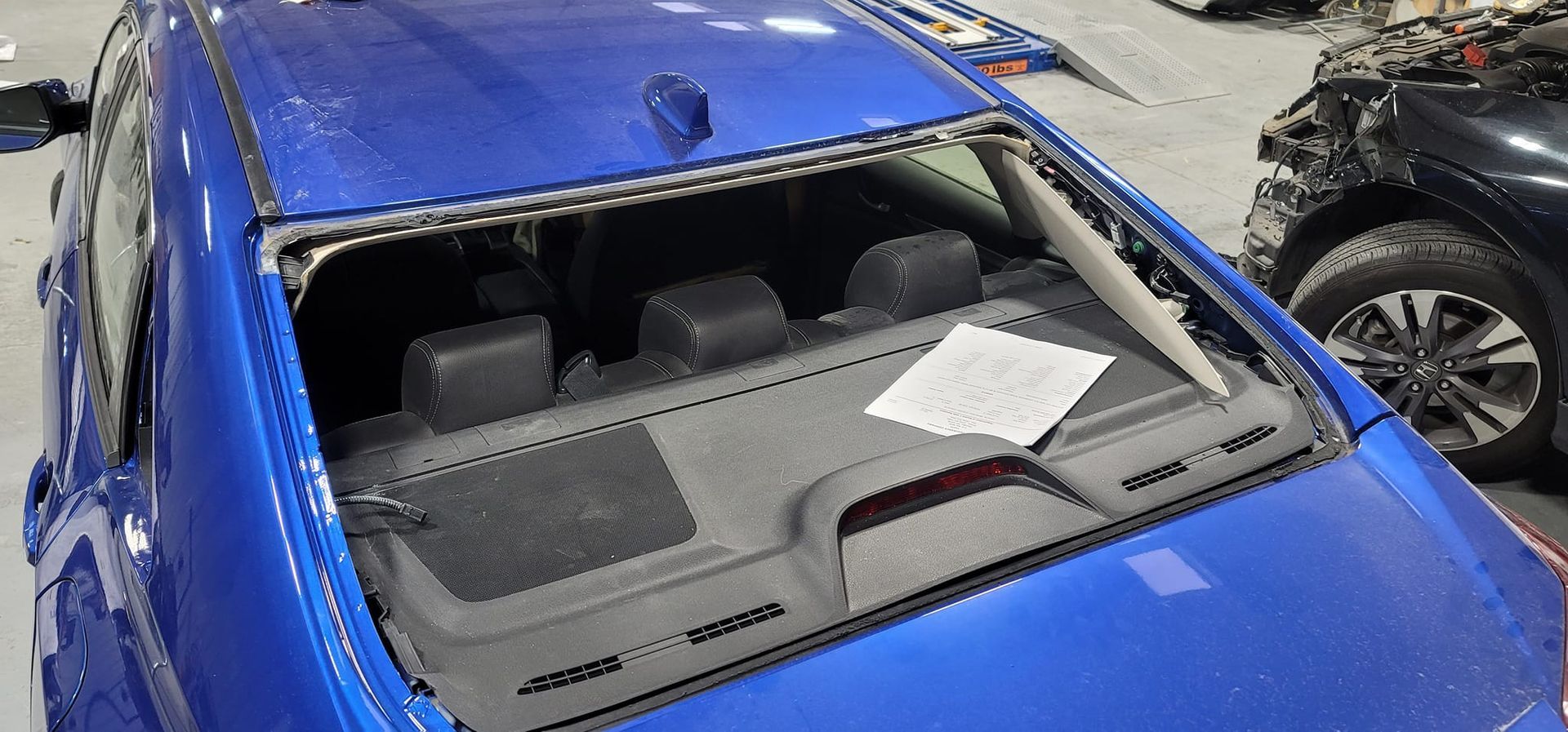 Before back windshield / rear glass replacement in Roanoke, VA