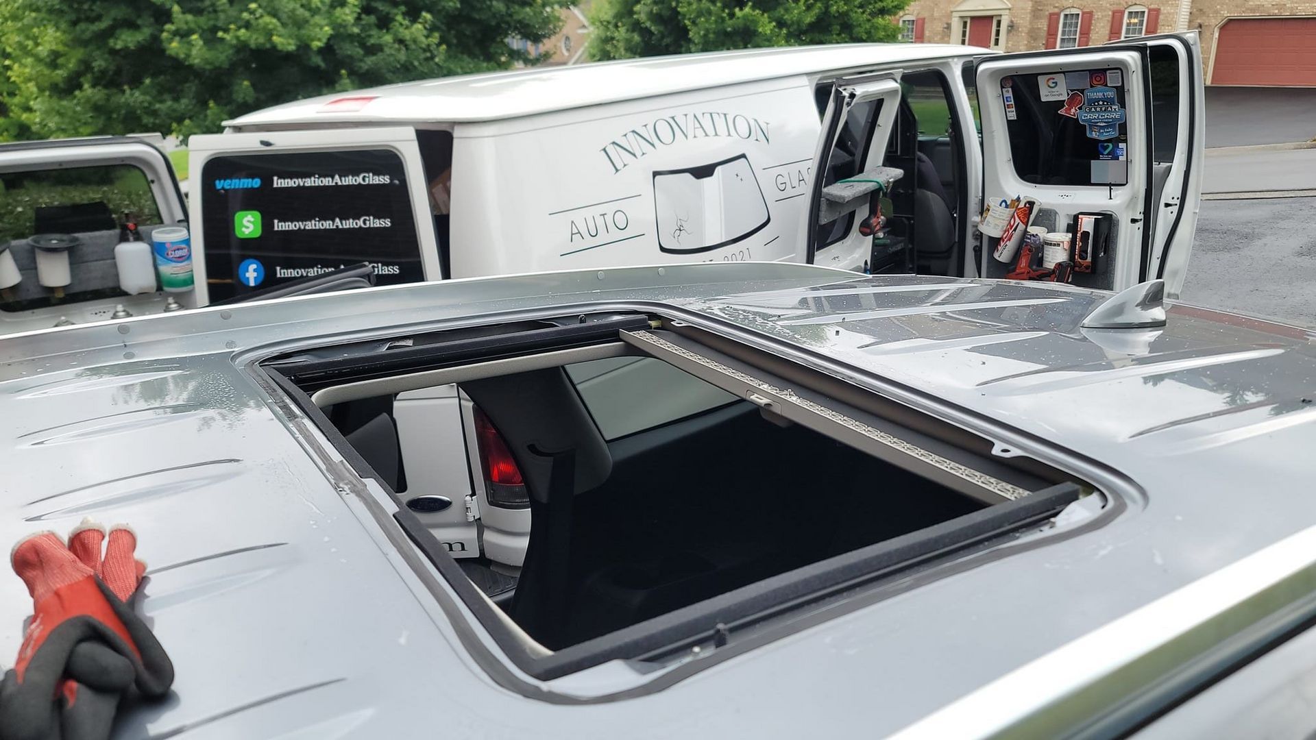 Before sunroof replacement in Roanoke, VA