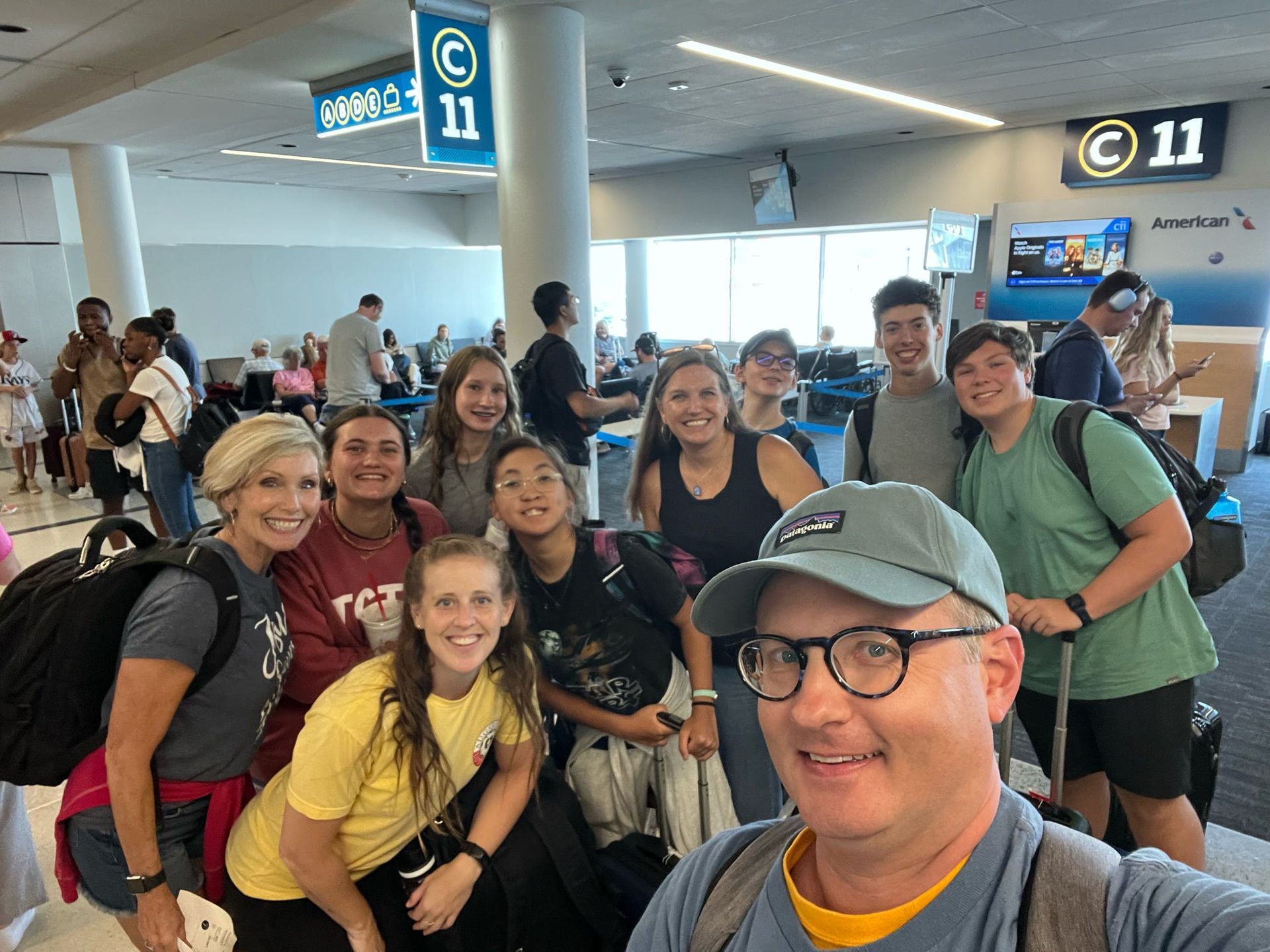 Youth preparing to travel to national youth event.