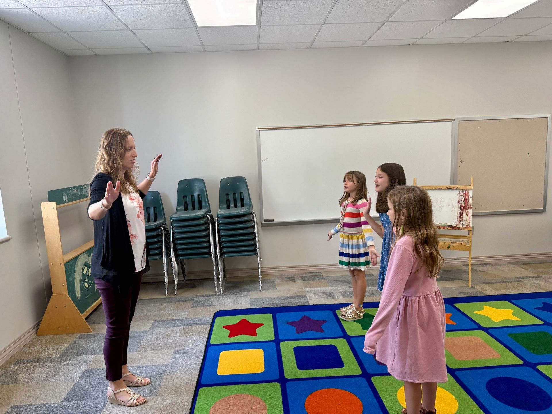 Music and movement with music associate, Karen Stutzman.