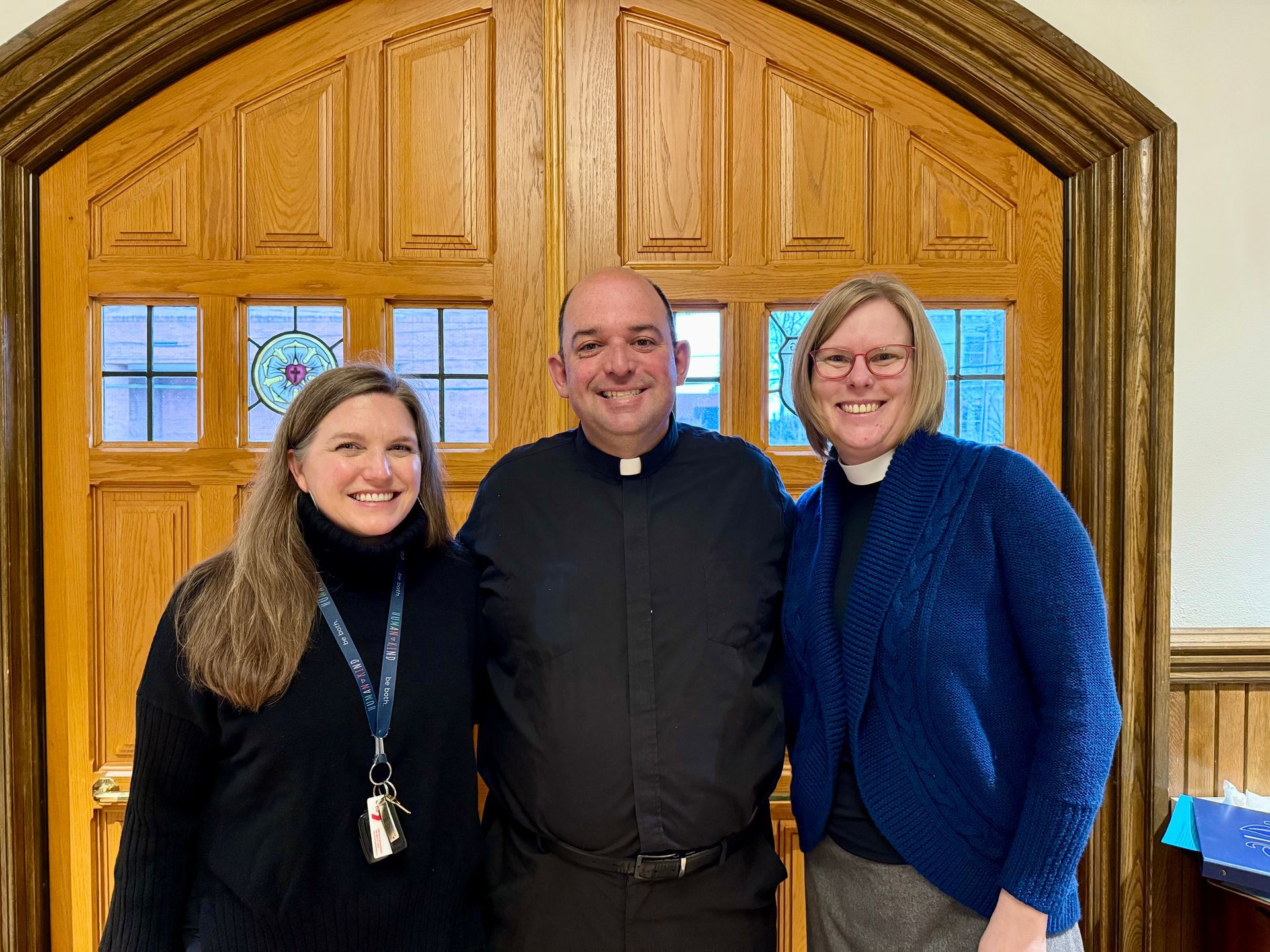 Pastors Katie Bryant, Paul Wollner, and Katherine Shaner.