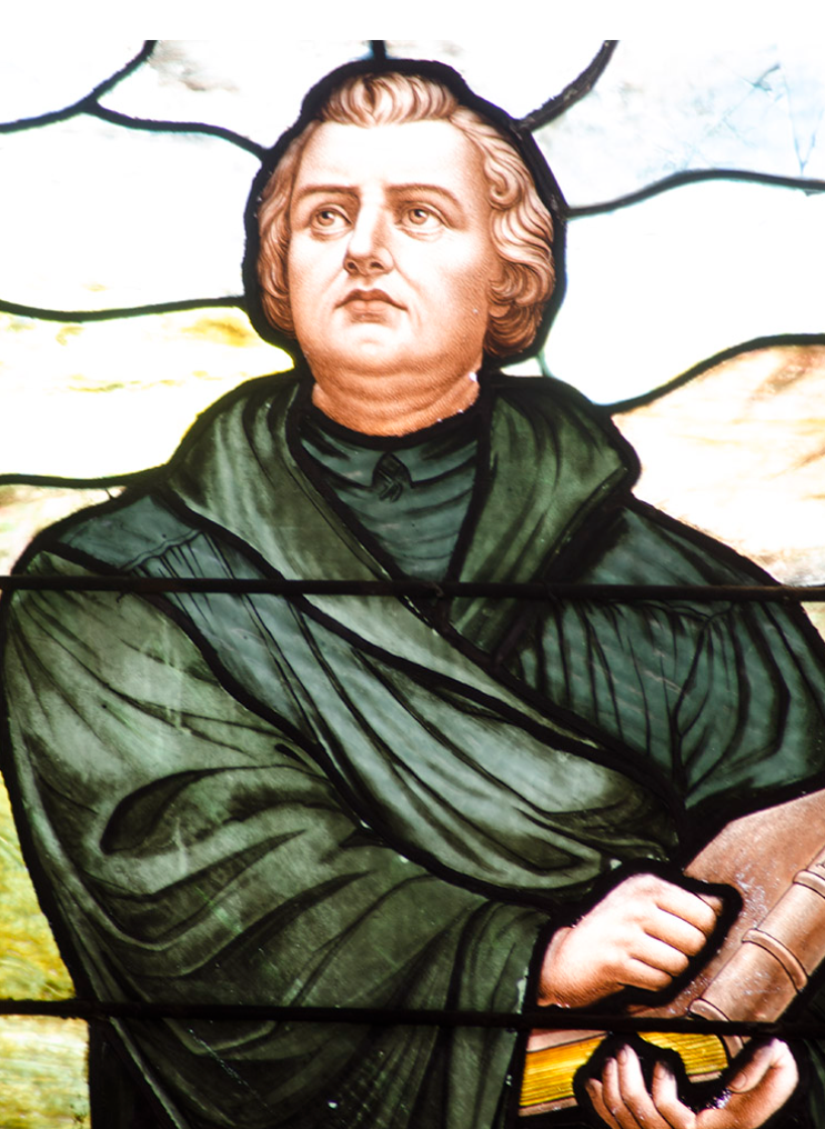 Stained Glass Image of Martin Luther
