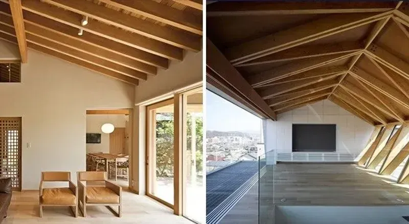 tetti legno interni strutture travi