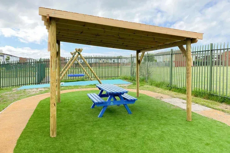 tettoia legno giardino