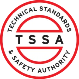 Technical Standards and Safety Authority logo with red ring and black text on white background