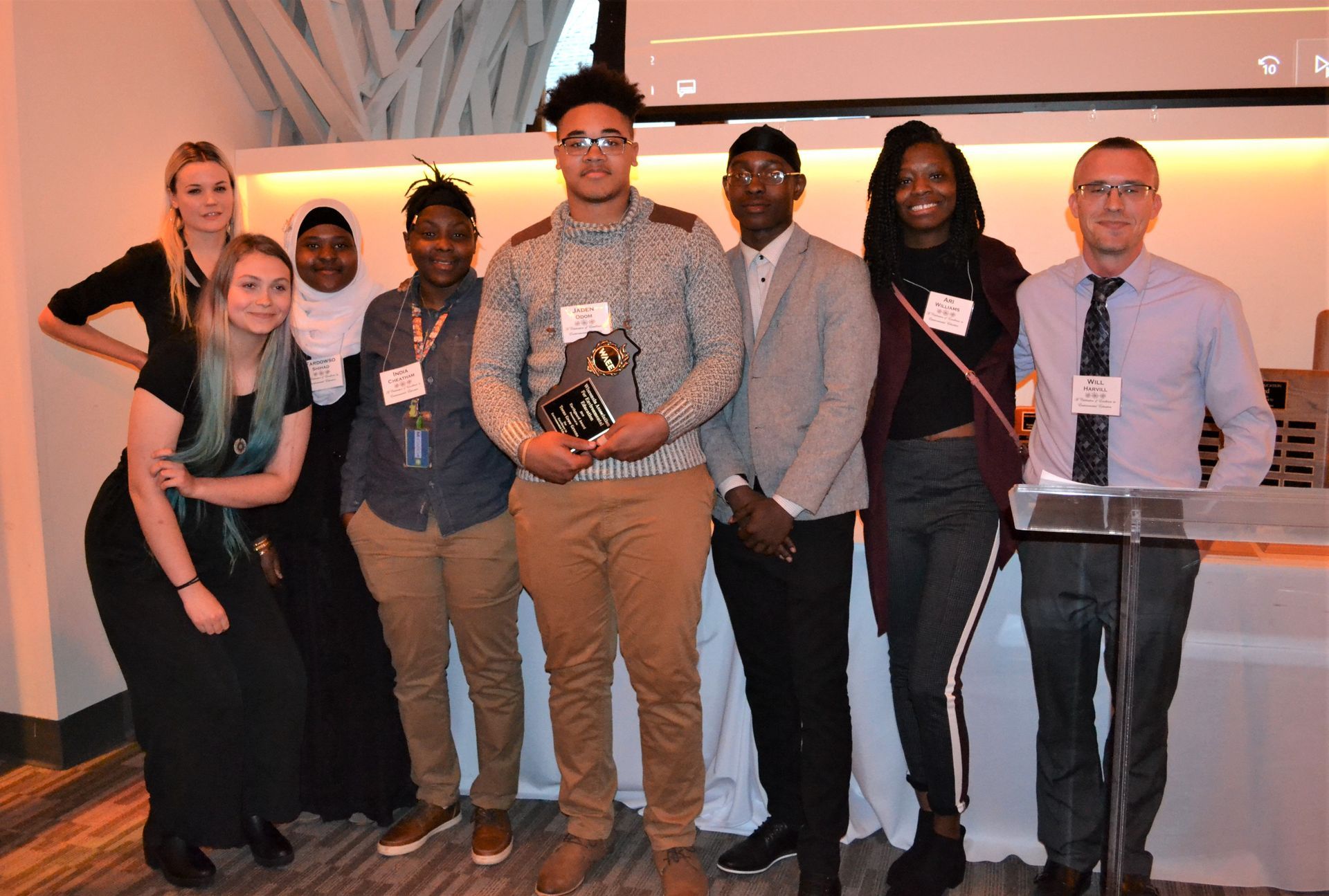 Award Winners pose in a group.
