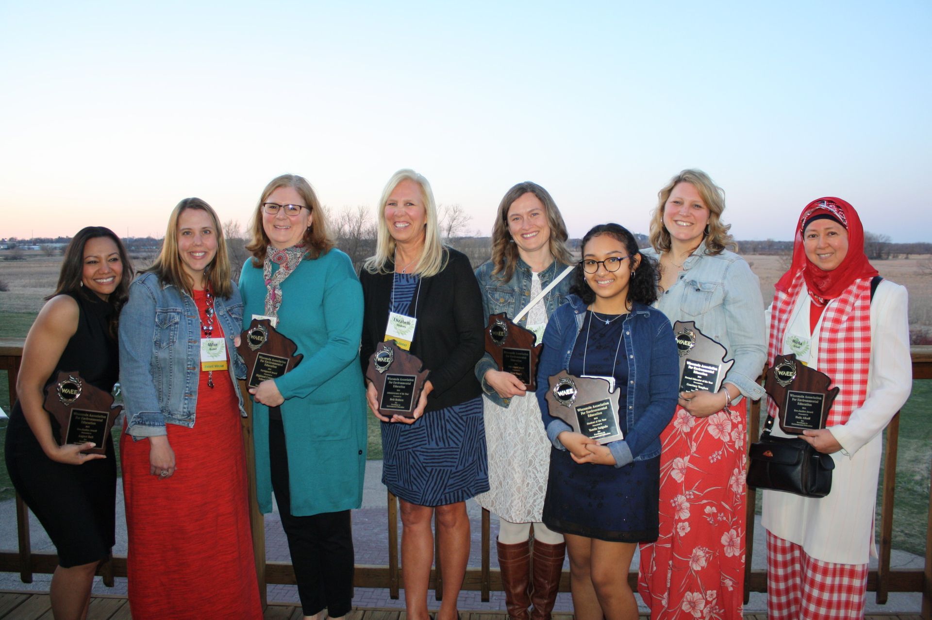 Award Winners pose as a group outside