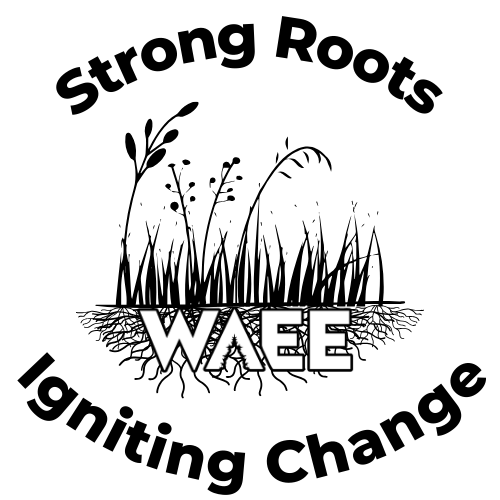 Conference logo of prairie plants with visible roots in the ground.
