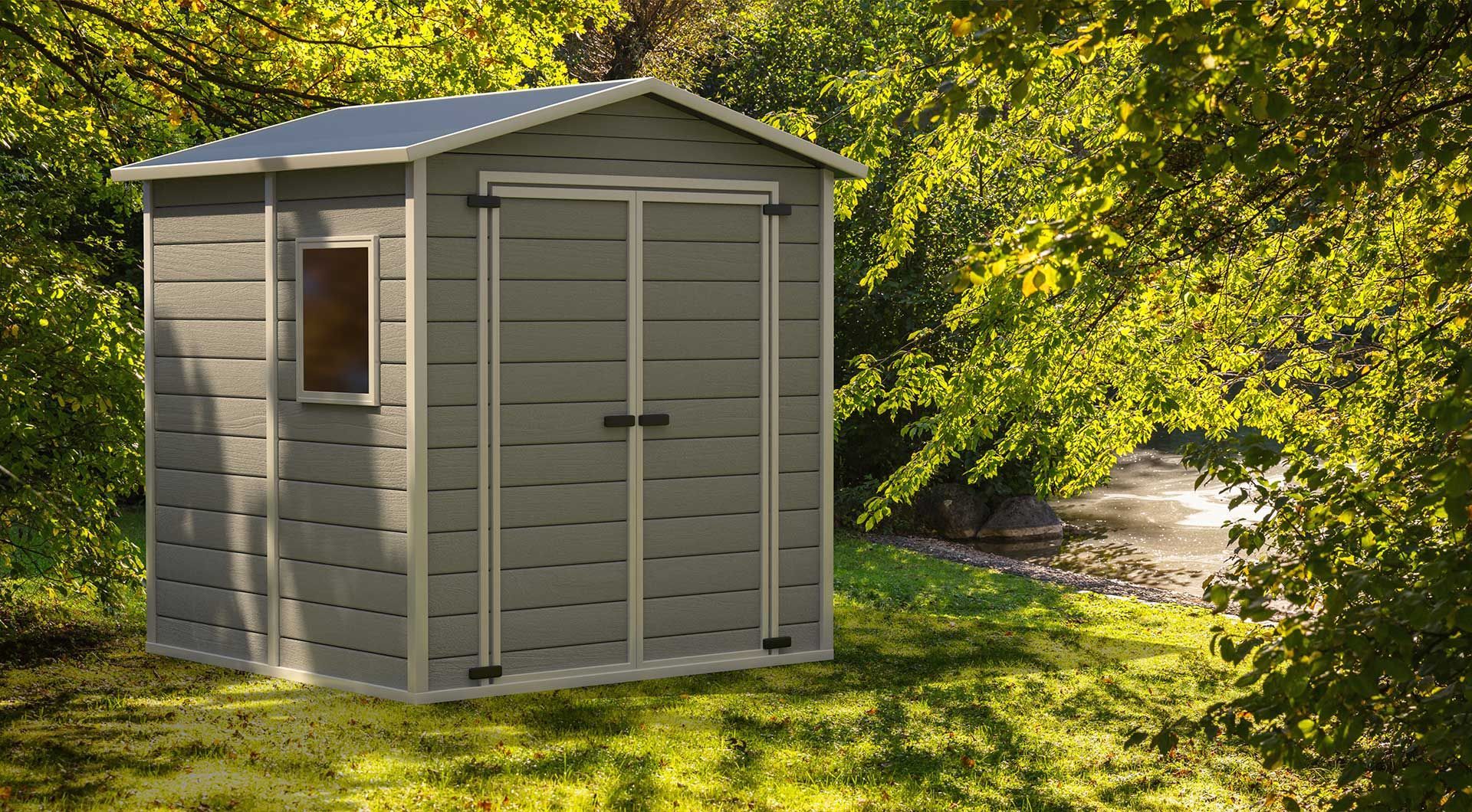 Sheds in the beautiful garden 