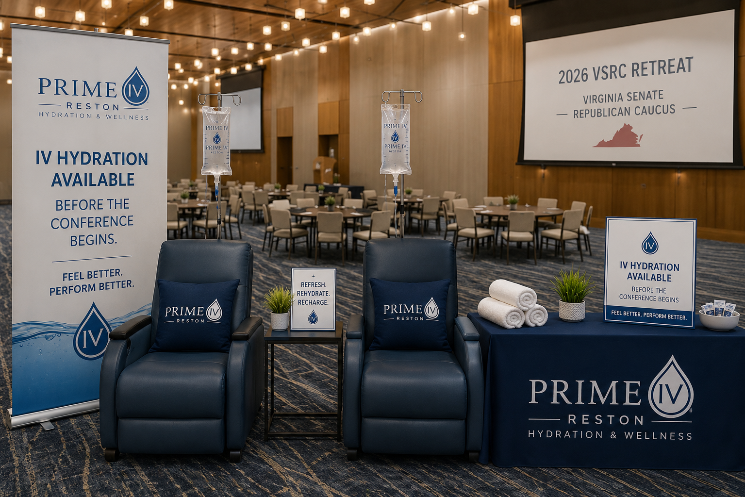 Prime IV Reston lounge at the 2026 VSRC Retreat