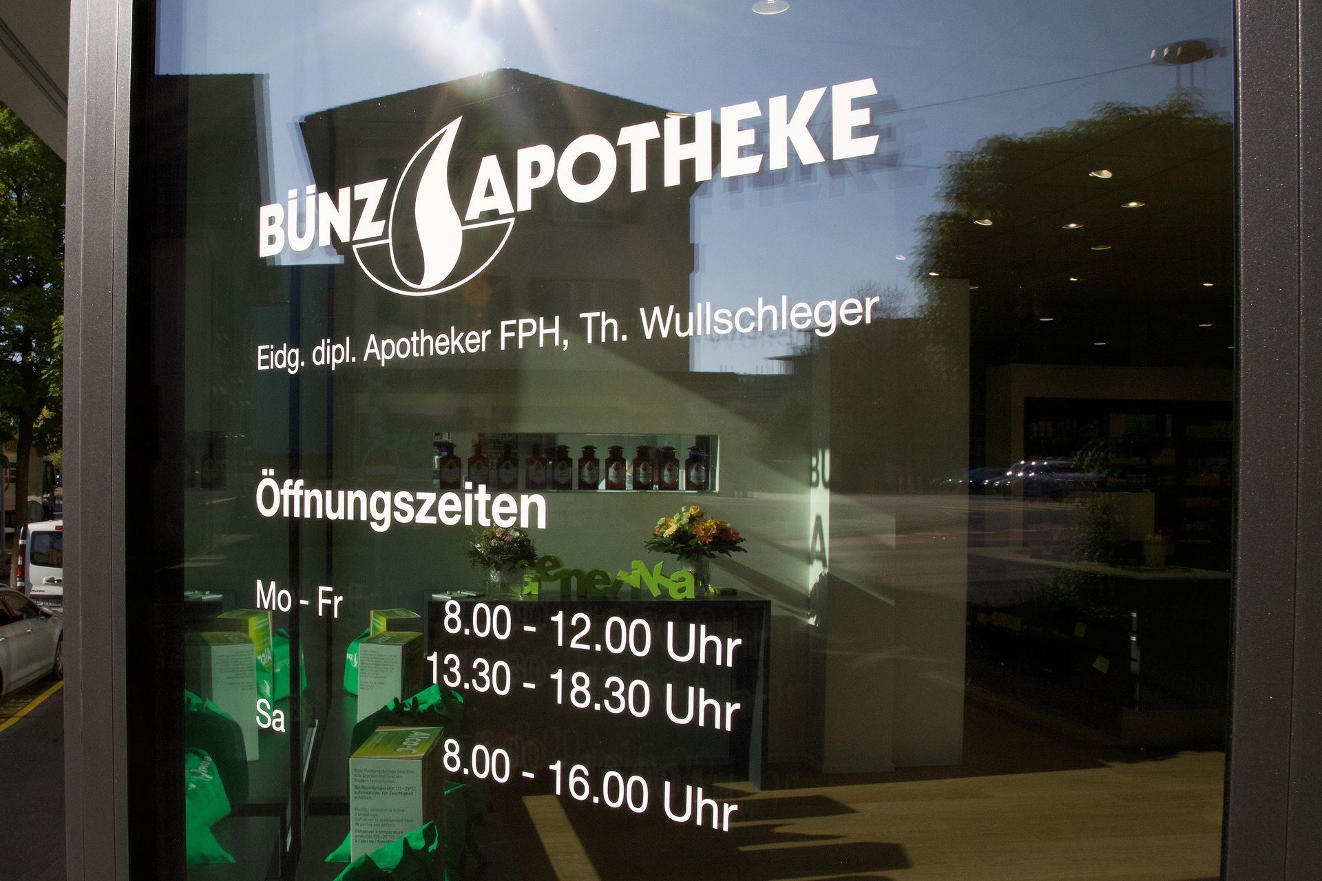 Bünz Apotheke Wohlen AG Nahaufnahme Öffnungszeiten