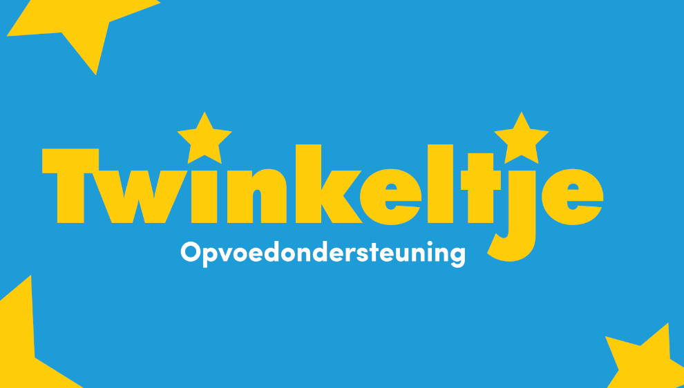 Blue background with yellow text