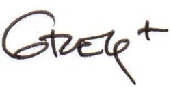Greg's signature