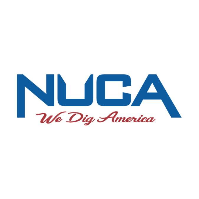 Blue logo reading "NUCA" with the red script tagline "We Dig America" below it on a white background.