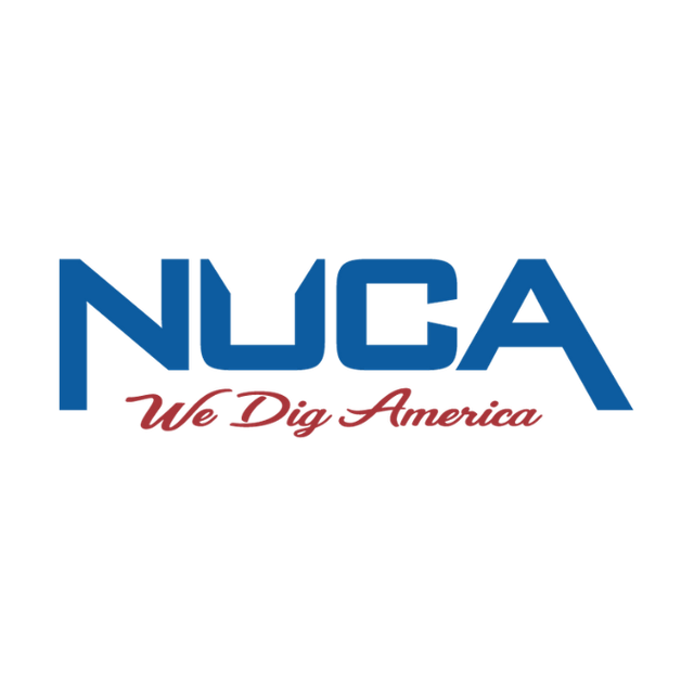 Logo of the National Utility Contractors Association (NUCA) with "We Dig America" written below in red script.