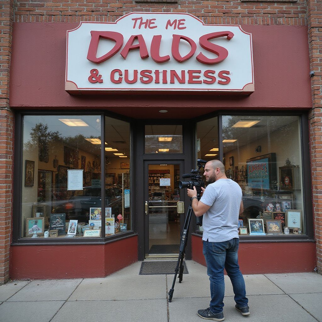 Man films outside 
