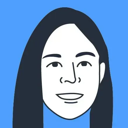A black and white drawing of a man 's face with glasses on a blue background.
