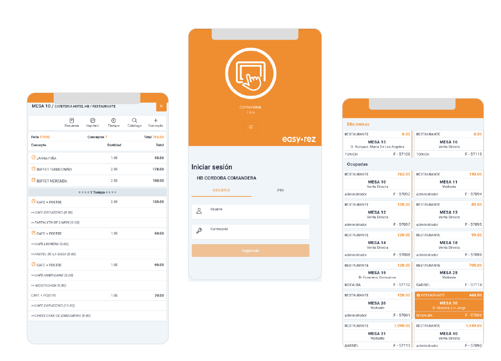 Comandera movil para puntos de venta