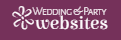 Wedding Party Websites logo in white on a purple background