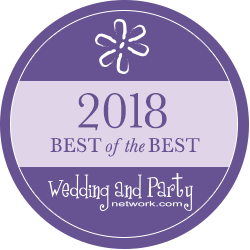 2018 Best of the Best badge for Wedding and Party Network, in purple and white