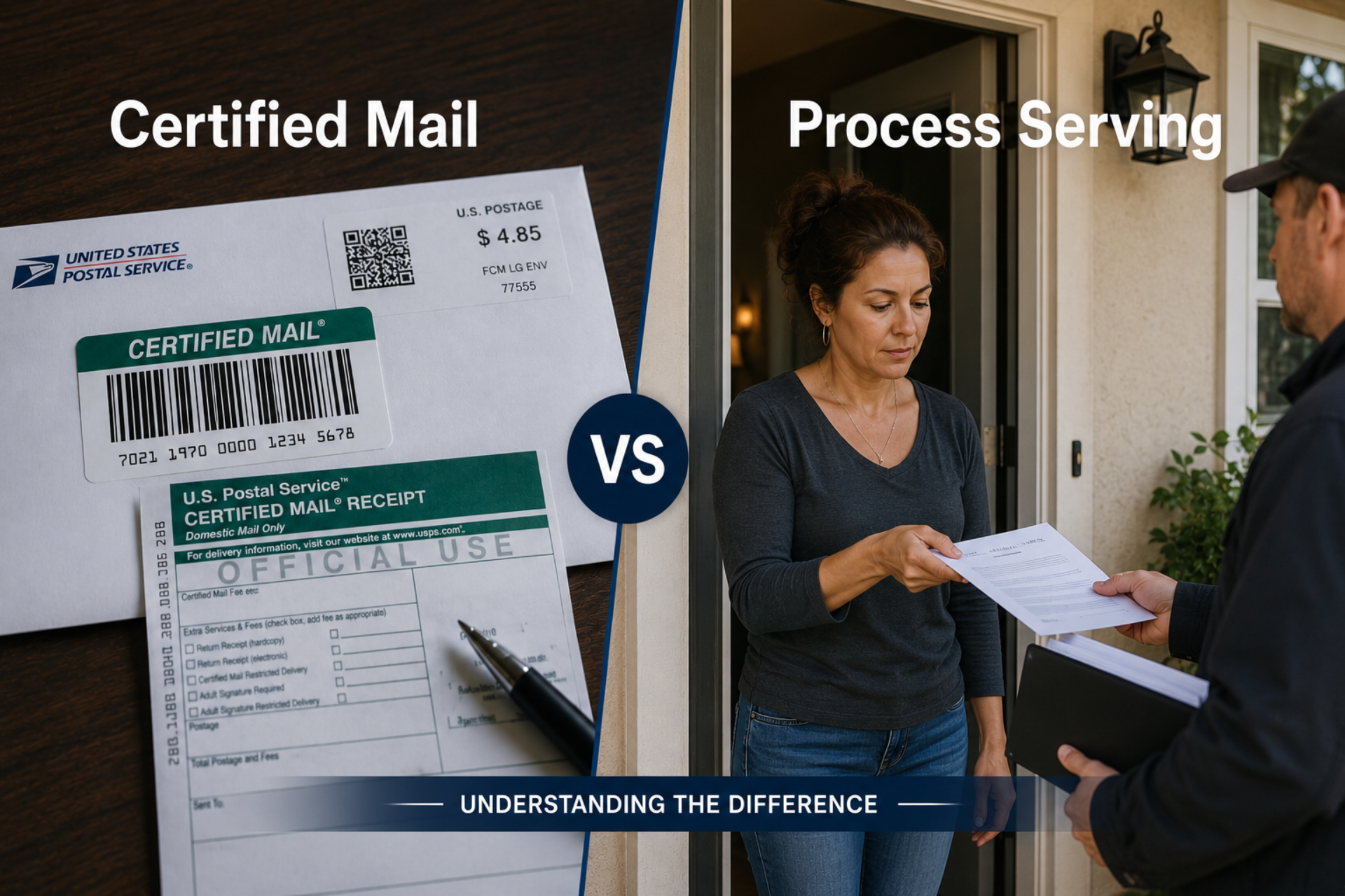 The Difference Between Certified Mail and Process Serving