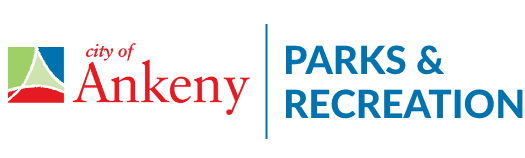 City of Ankeny Parks & Recreation logo in red, blue, green, and black text on a white background