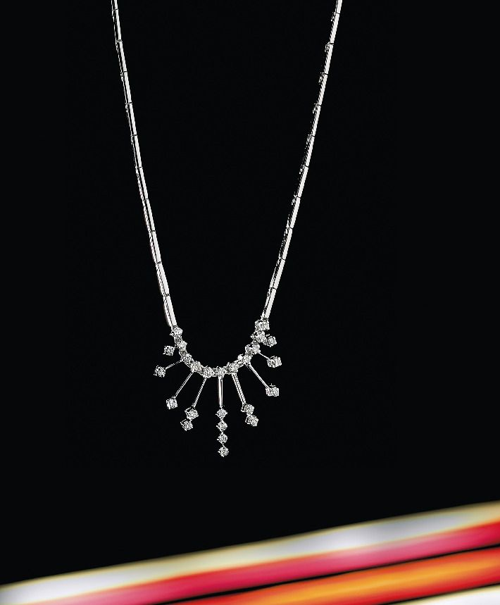 COLLANA CON PENDENTE ORO BIANCO 18K ORO BIANCO