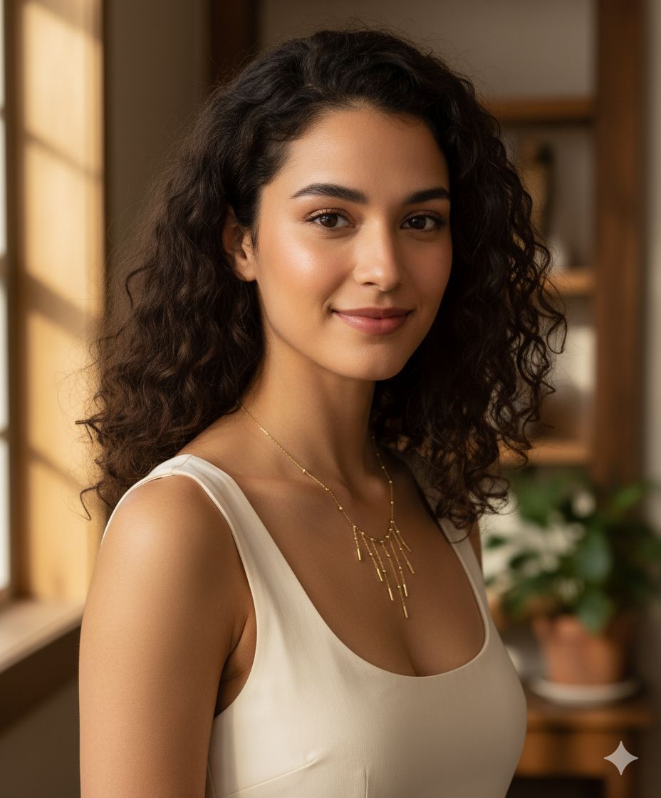 MODELLA CON GIOIELLI  ORO 18 KT