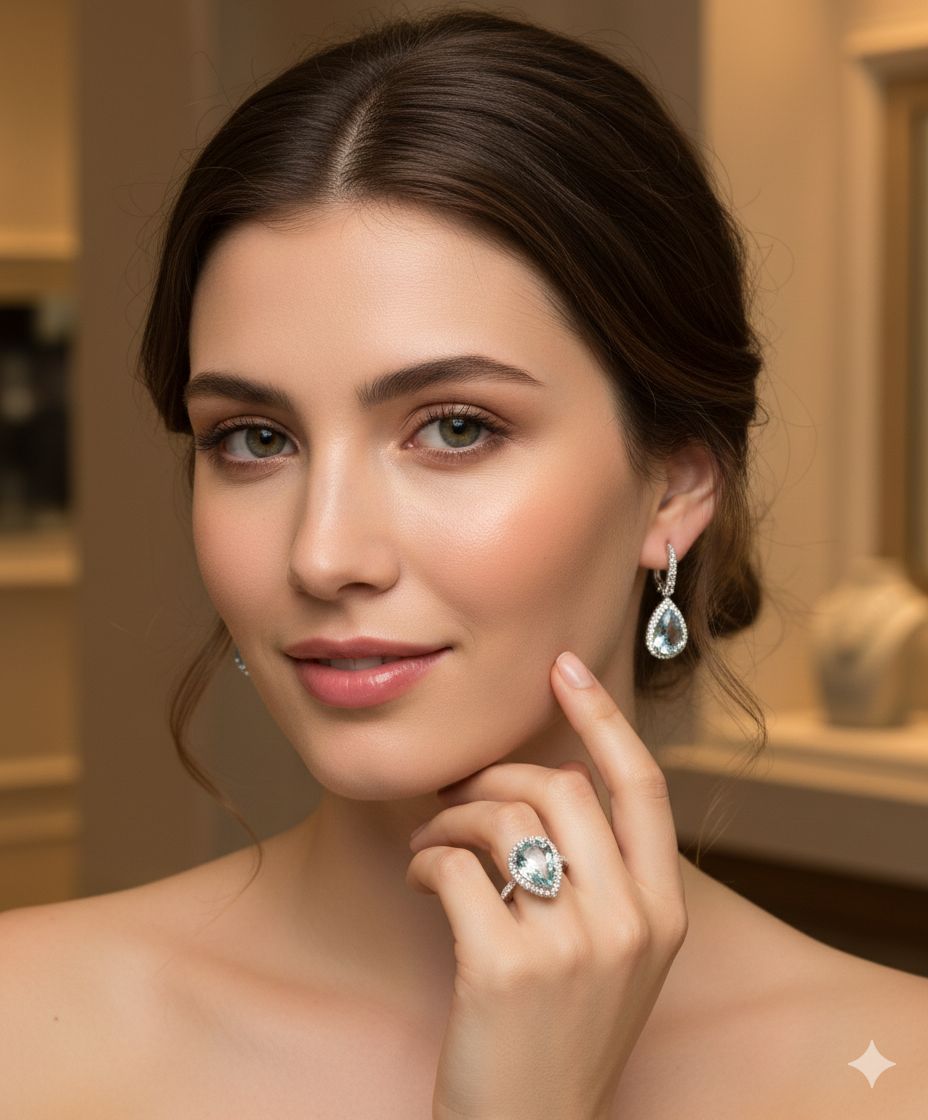 MODELLA CON GIOIELLI  ORO 18 KT