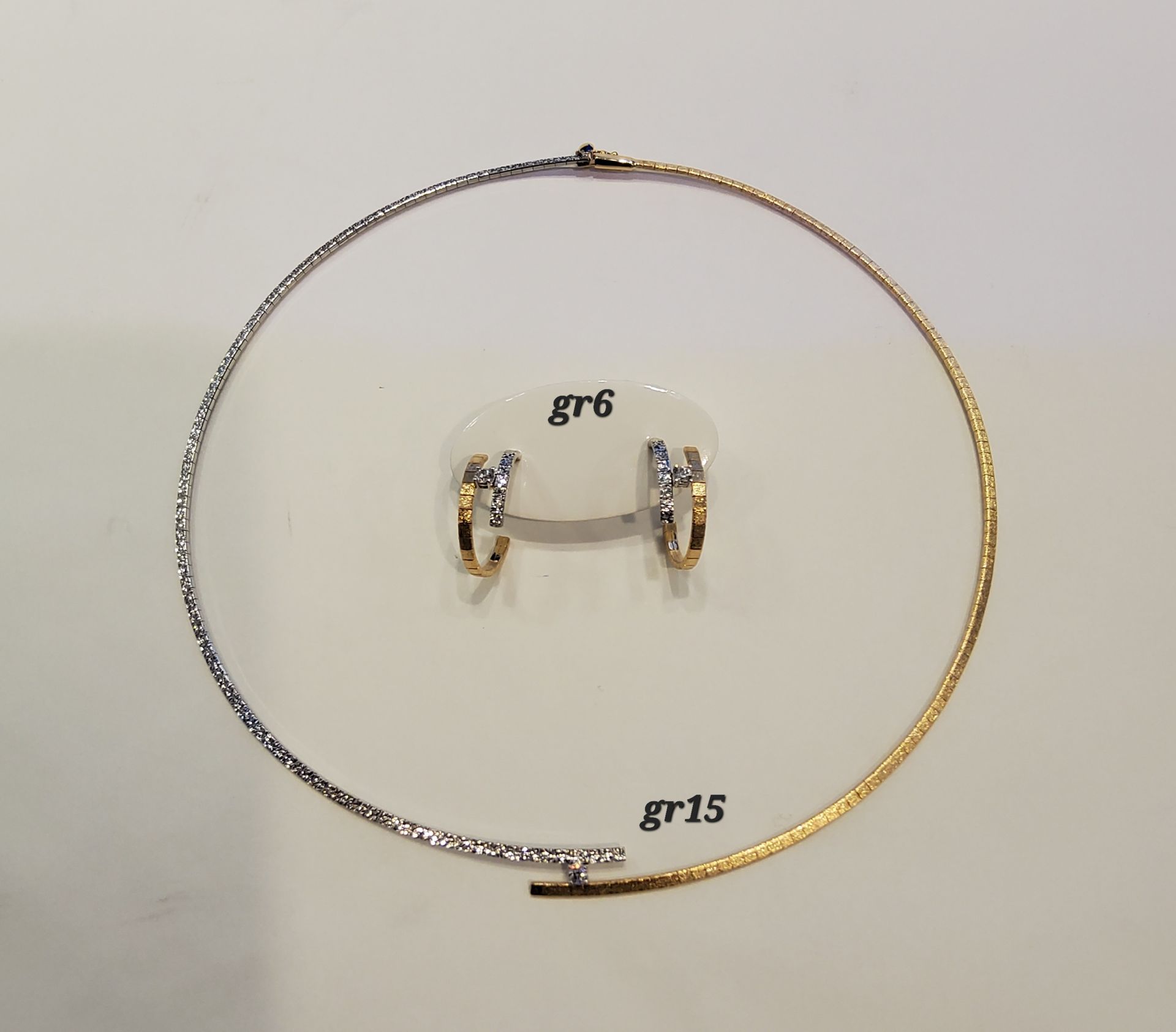 PARURE ORO 18KT COLLANA E ORECCHINI 