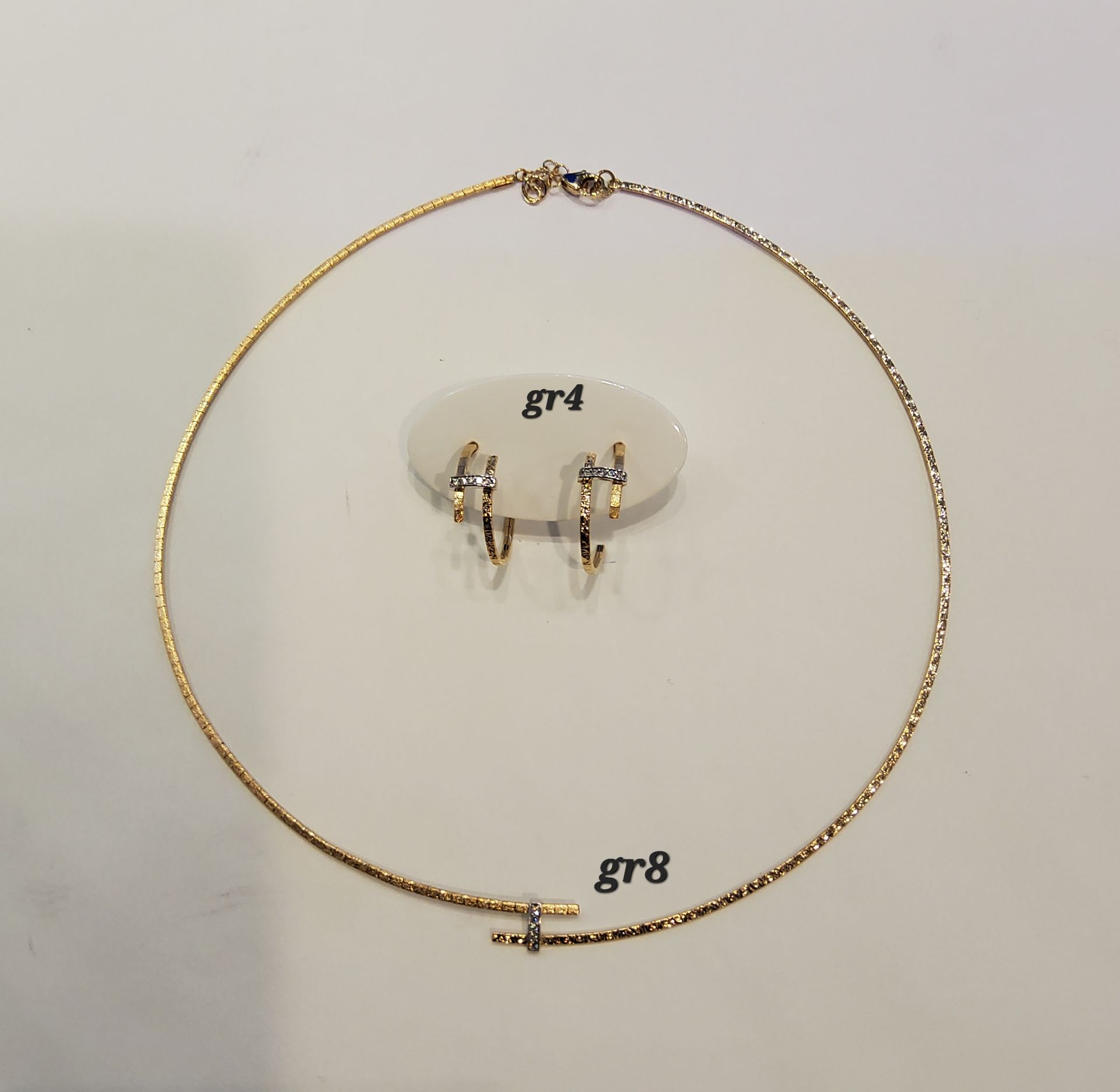 PARURE ORO 18KT COLLANA E ORECCHINI 