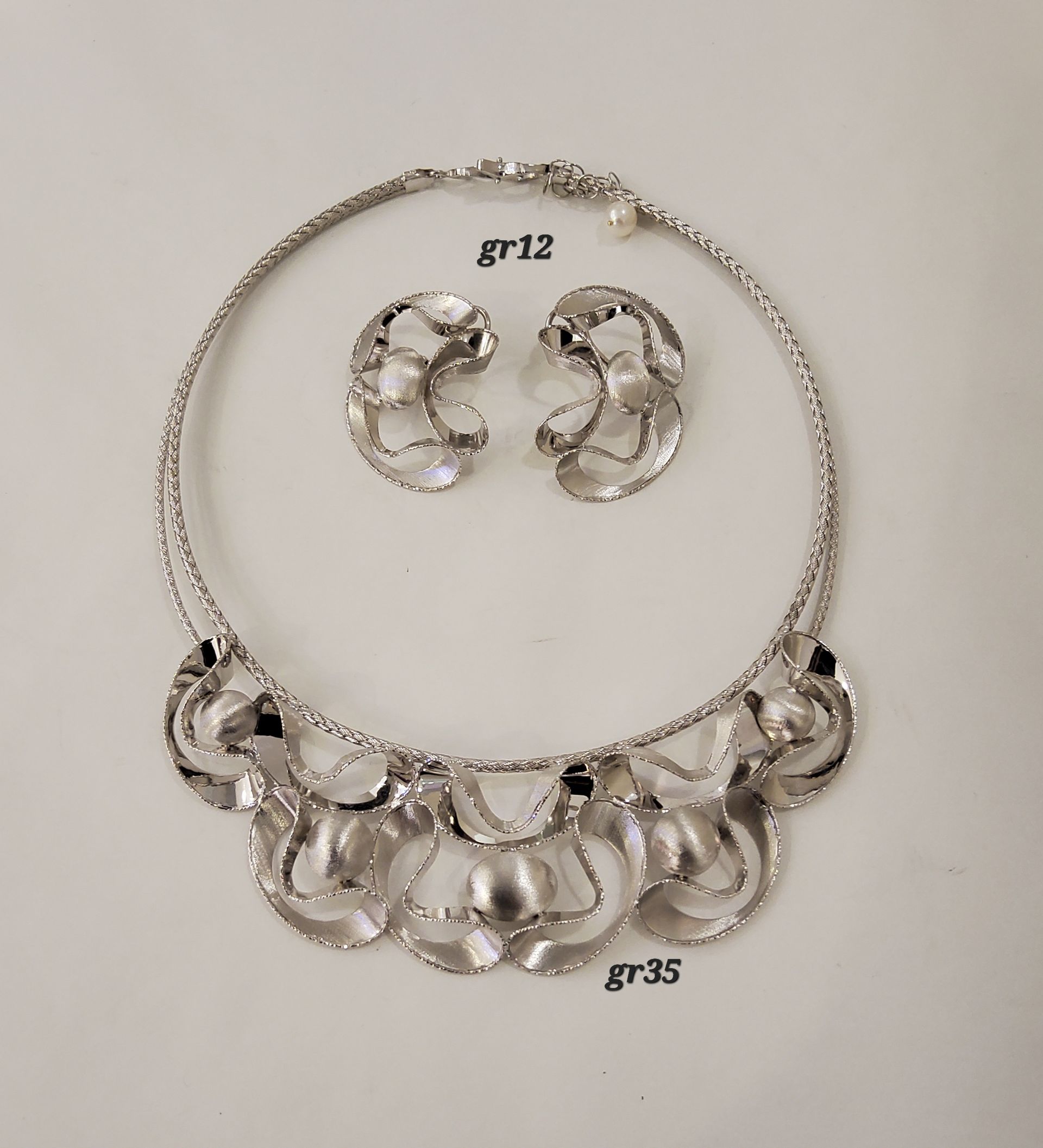 PARURE ORO 18KT COLLANA E ORECCHINI 