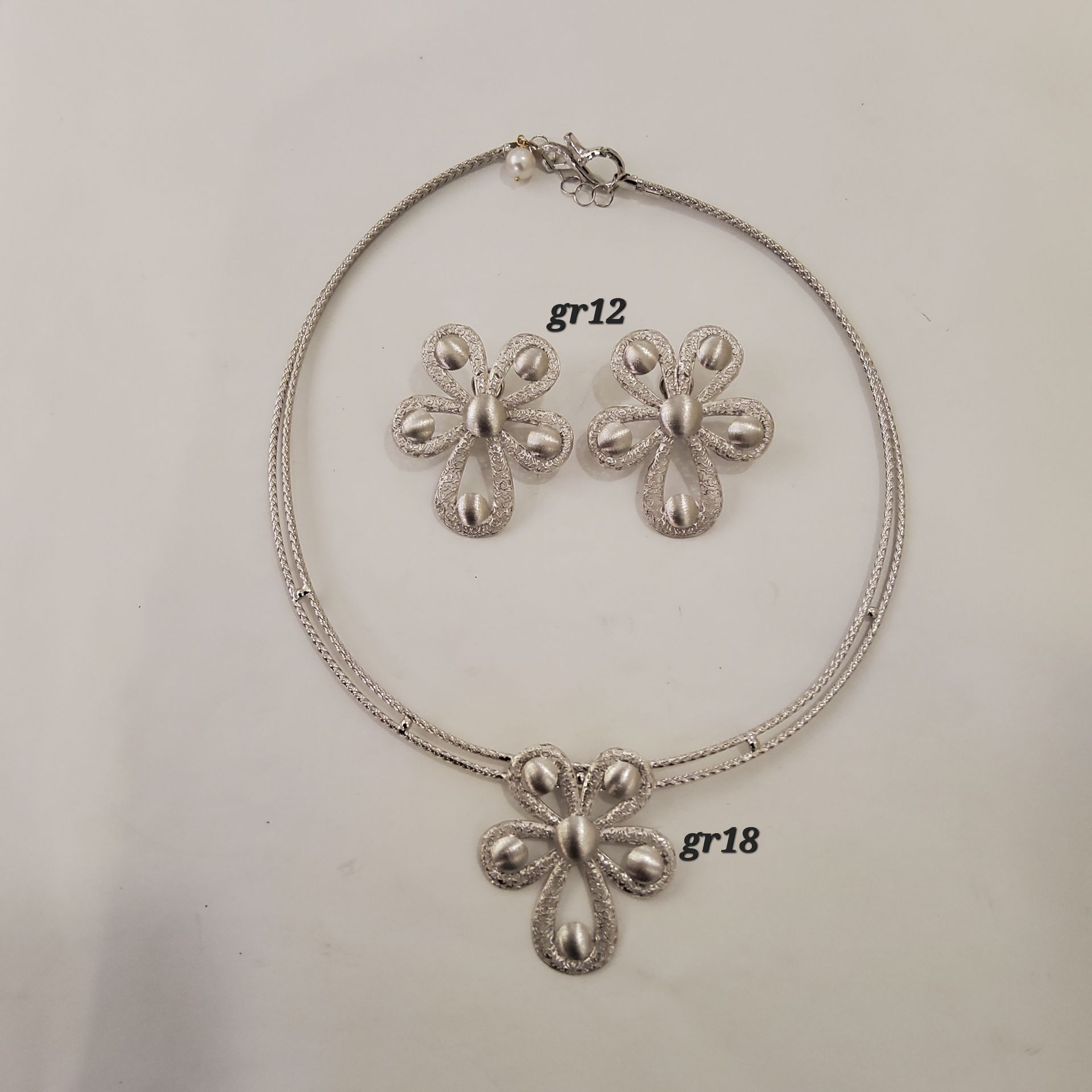 PARURE ORO 18KT COLLANA E ORECCHINI 