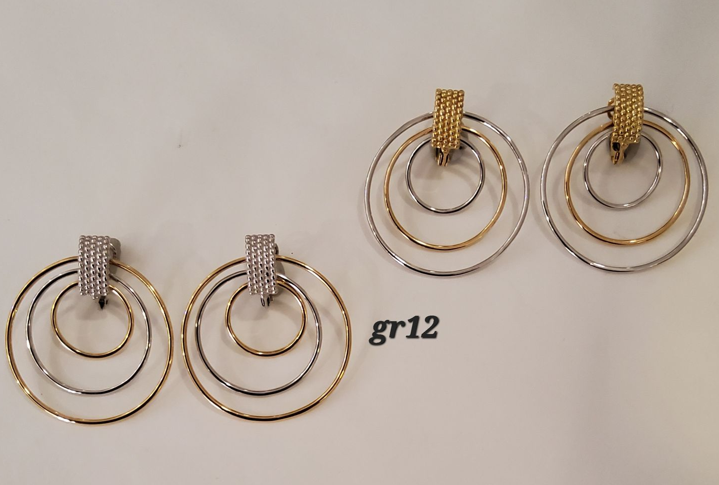 ORECCHINI ORO 18KT  BICOLORE PENDENTI