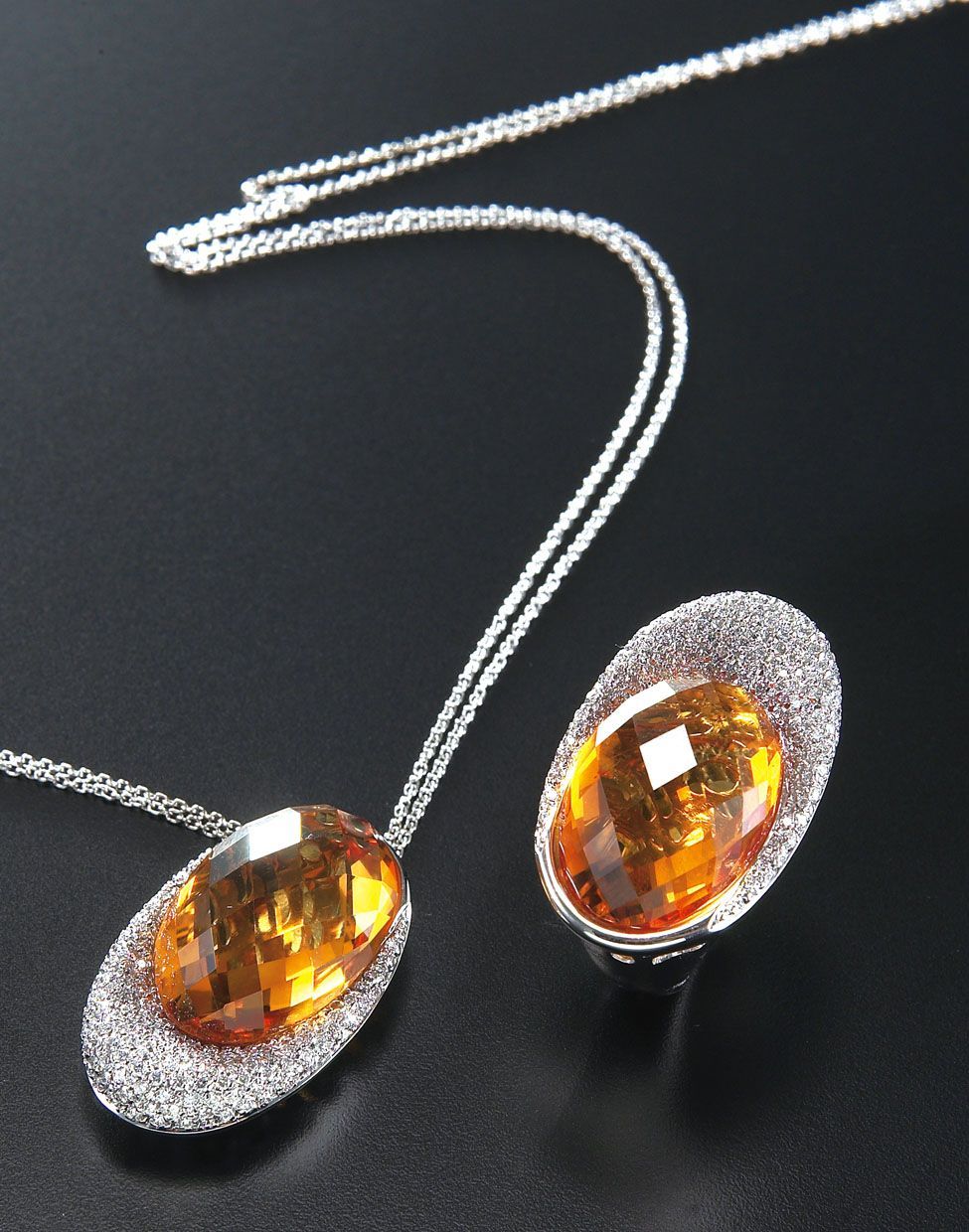 CATENA IN DIAMANTI  ORO 18K BIANCO