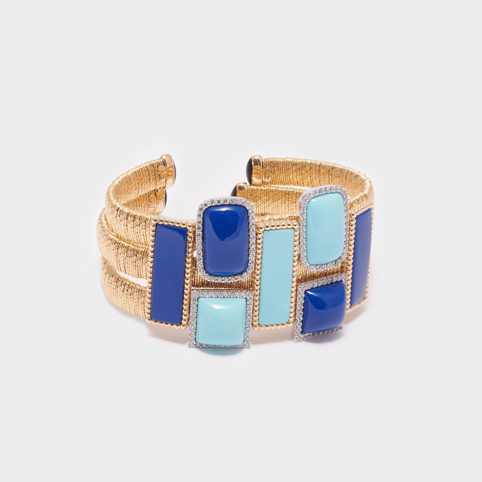 BRACCIALE ORO GIALLO 18 KT 3 PEZZI IN UNO