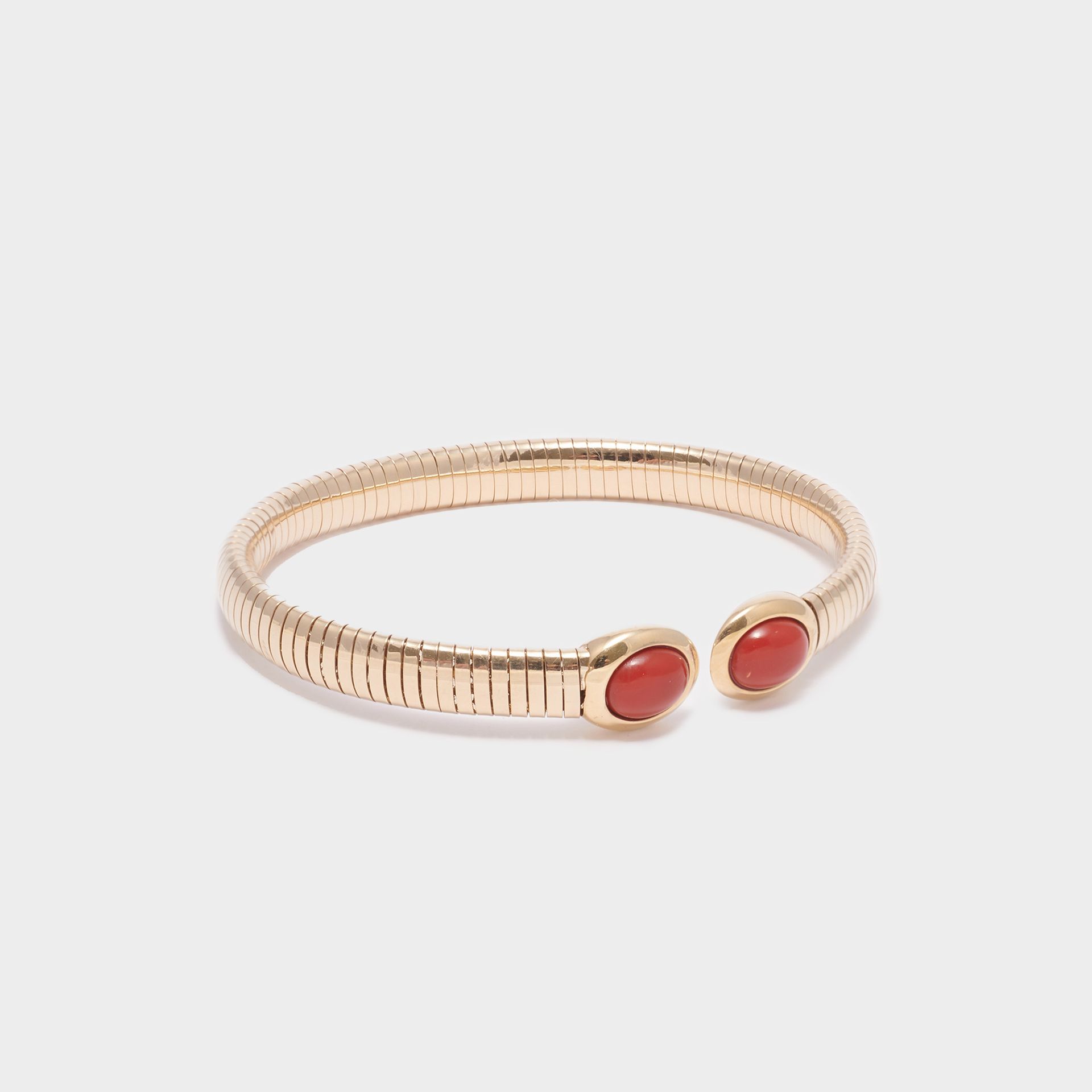 BRACCIALE ORO GIALLO 18 KT CON PIETRE ROSSE