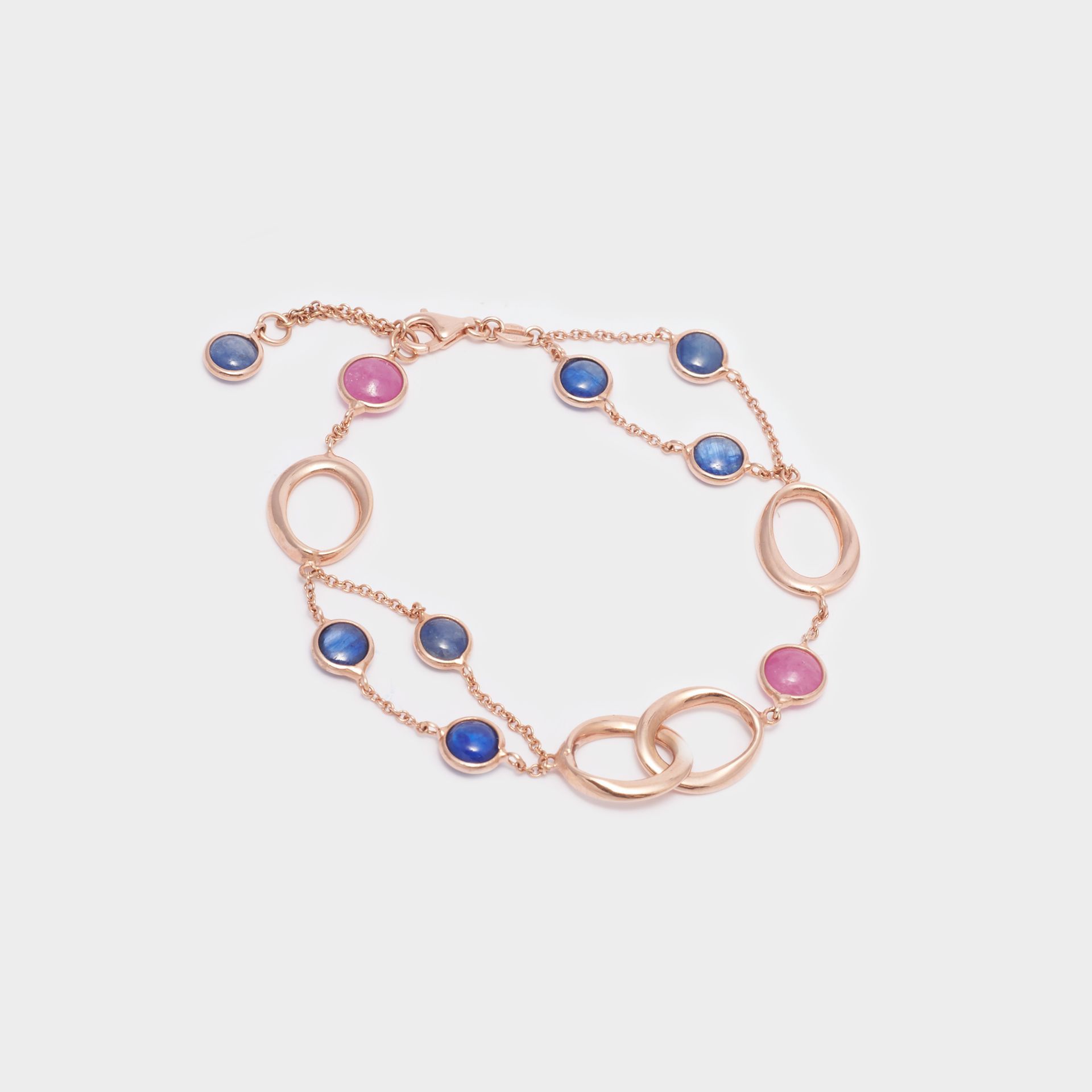 BRACCIALE ORO  18 KT CON PIETRE COLORATE