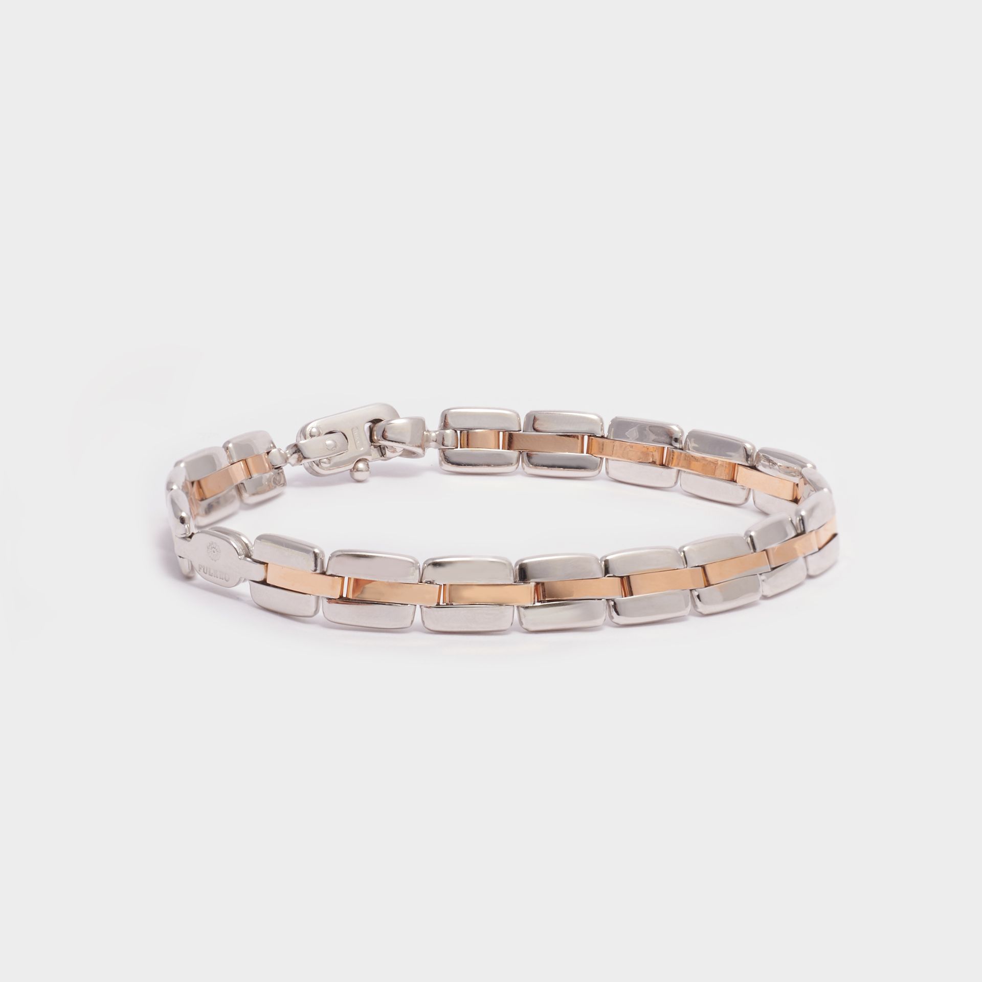 BRACCIALE ORO ROSA E BIANCO 18 KT UOMO