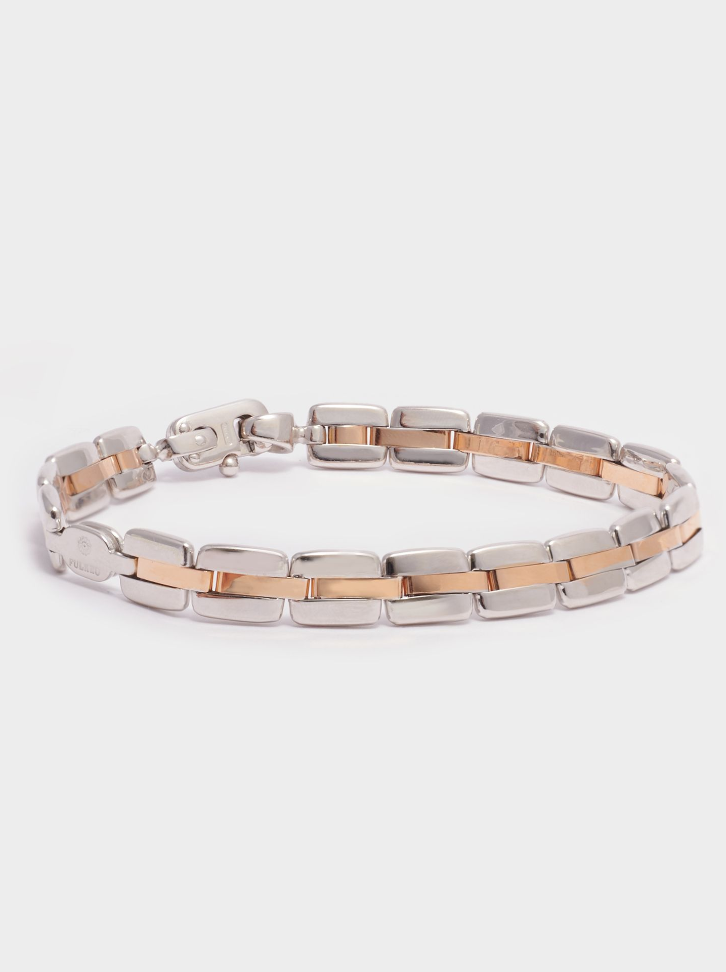 BRACCIALE UOMO  ORO  ROSA E BIANCO 18 KT
