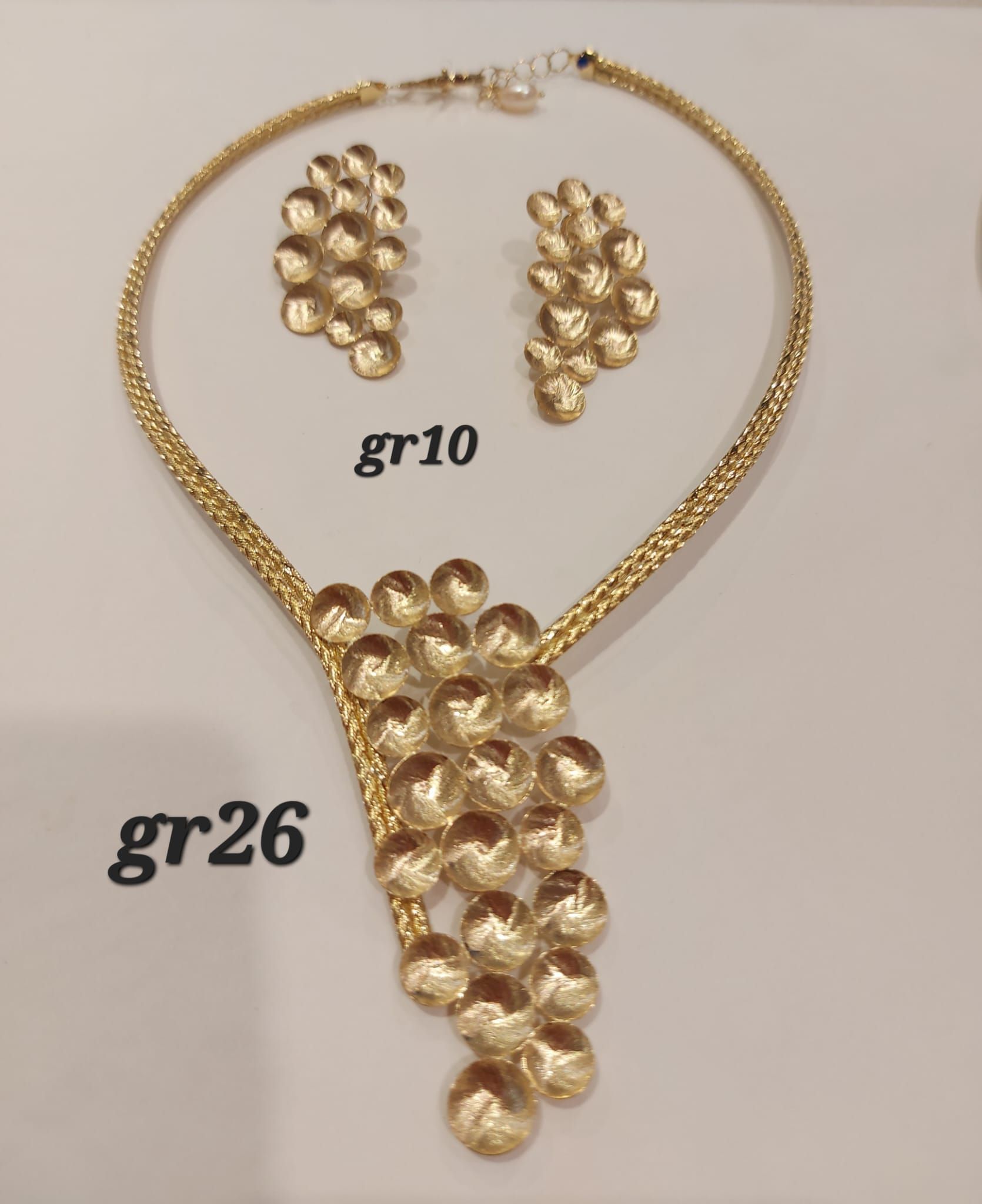 PARURE ORO 18KT COLLANA E ORECCHINI 